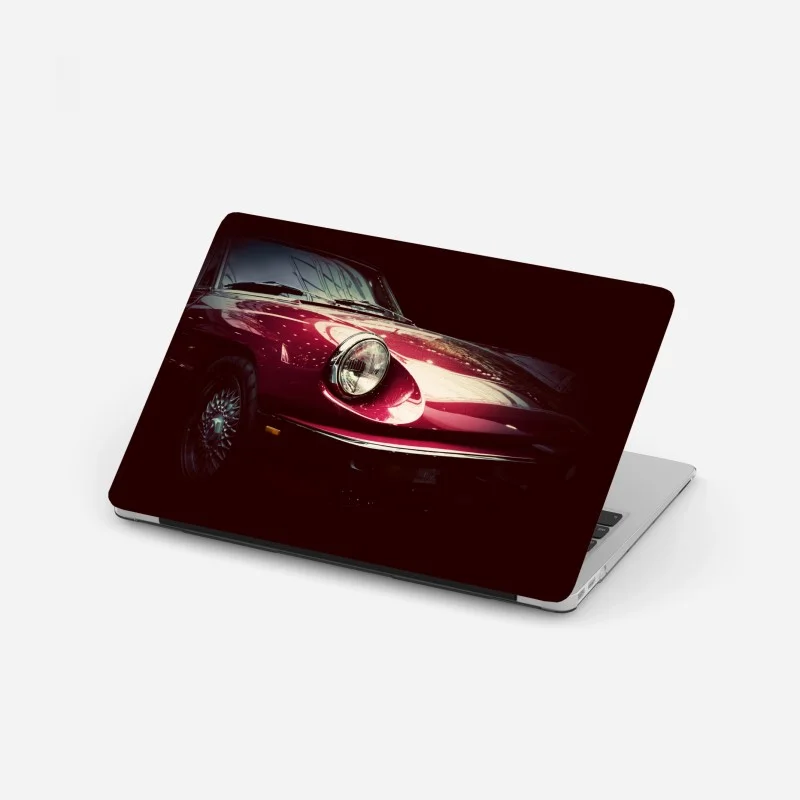 Pegatina para portátil coche clásico rojo en primer plano