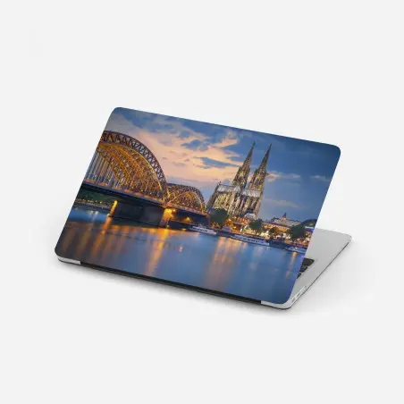 Pegatina para portátil catedral de Colonia al atardecer – Pixers®