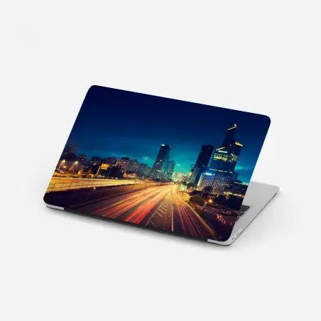Pegatina para portátil atardecer urbano en La Défense, París – Pixers®