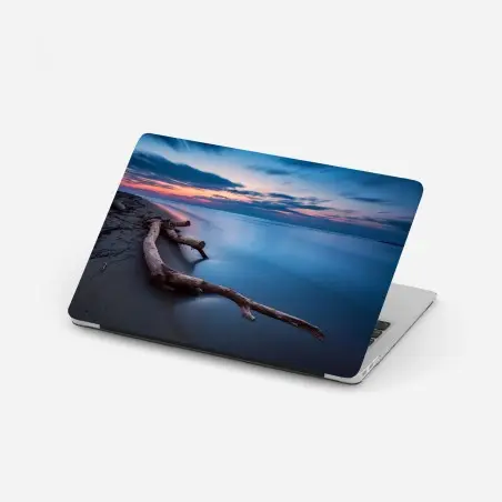 Pegatina para portátil tranquilidad marítima al atardecer – Pixers®