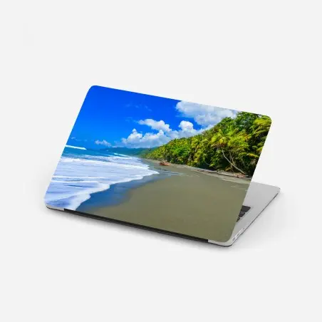 Pegatina para portátil playa salvaje de Corcovado, Costa Rica – Pixers®