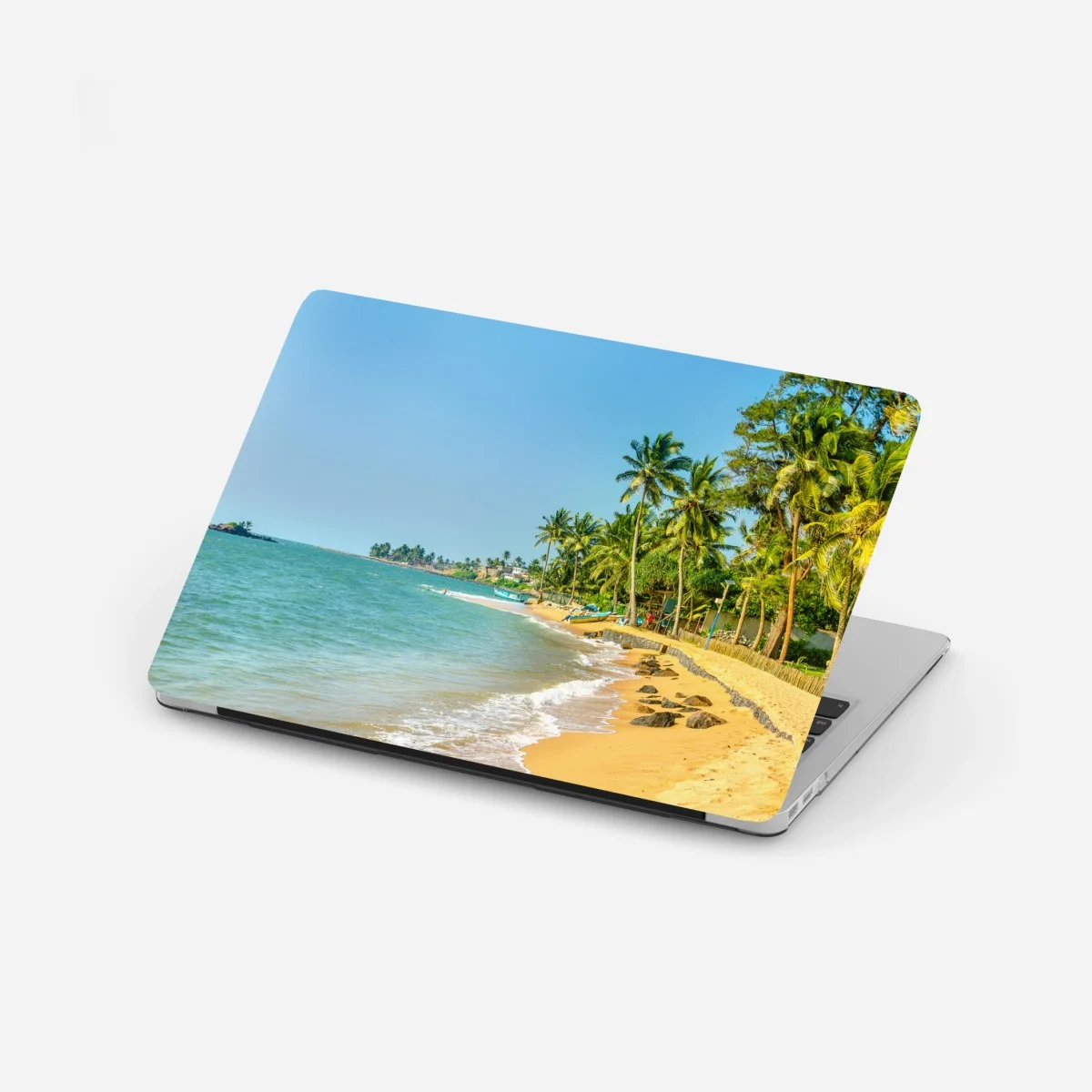 Pegatina para portátil playa tropical con palmeras y barcas – Pixers® Pegatina para portátil playa tropical con palmeras y barcas – Pixers®