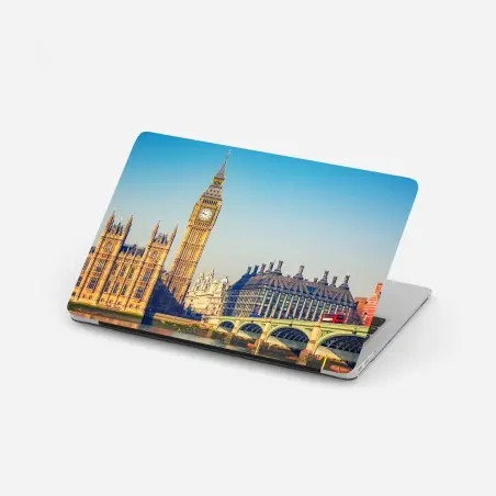 Pegatina para portátil amanecer en Londres: Big Ben y puente de Westminster – Pixers®