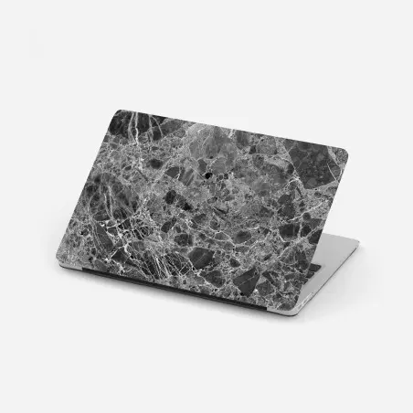 Pegatina para portátil textura de mármol en blanco y negro – Pixers®