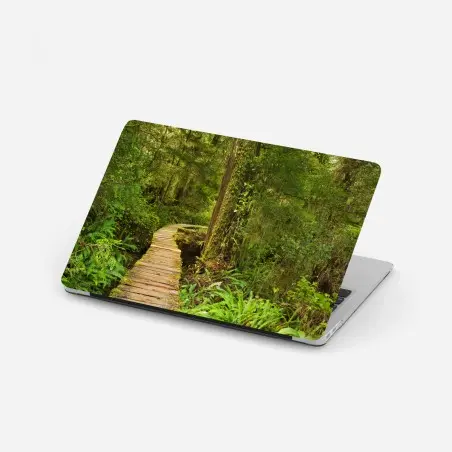 Pegatina para portátil sendero místico en Pacific Rim, isla de Vancouver – Pixers®