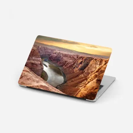 Pegatina para portátil panorama del cañón de Horseshoe Bend al atardecer – Pixers®