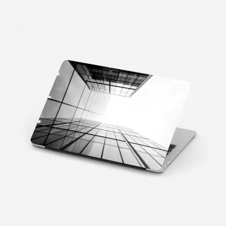 Pegatina para portátil verticalidad de vidrio y líneas geométricas – Pixers®