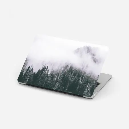 Pegatina para portátil bosque envuelto en niebla – Pixers®