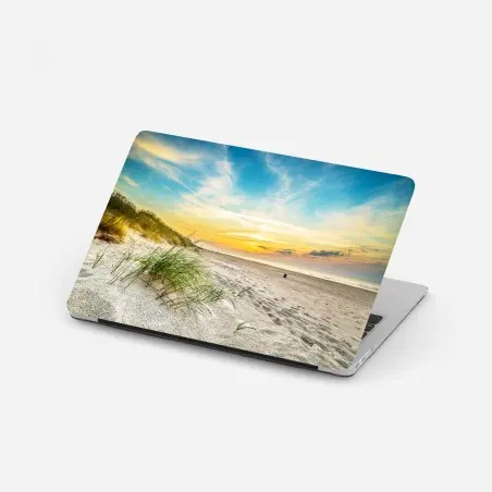 Pegatina para portátil atardecer sereno en la playa – Pixers®