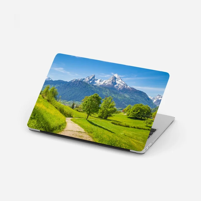 Pegatina para portátil paisaje alpino en primavera