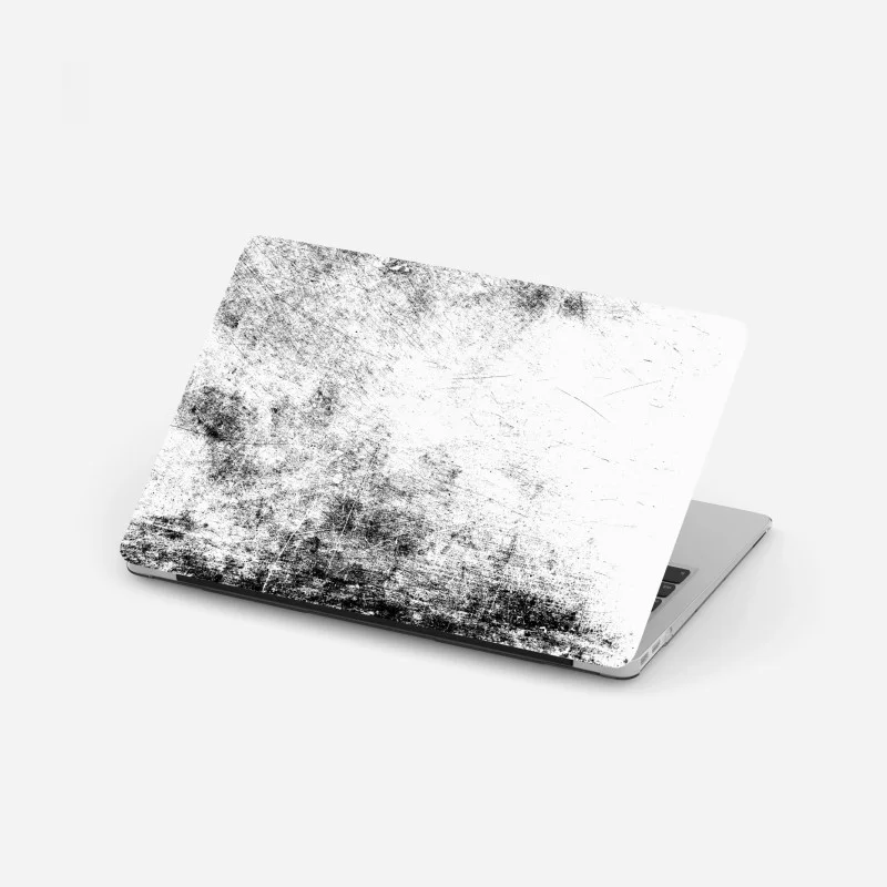 Pegatina para portátil textura grunge en blanco y negro para decoración