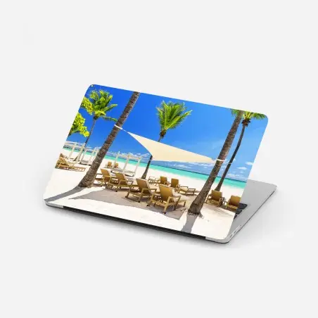 Pegatina para portátil paraíso en la playa de Cap Cana – Pixers®