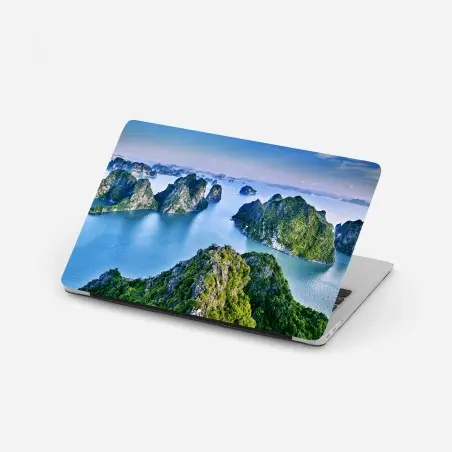 Pegatina para portátil vistas panorámicas de la bahía de Ha Long – Pixers®