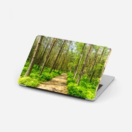 Pegatina para portátil sendero sereno entre pinos – Pixers®