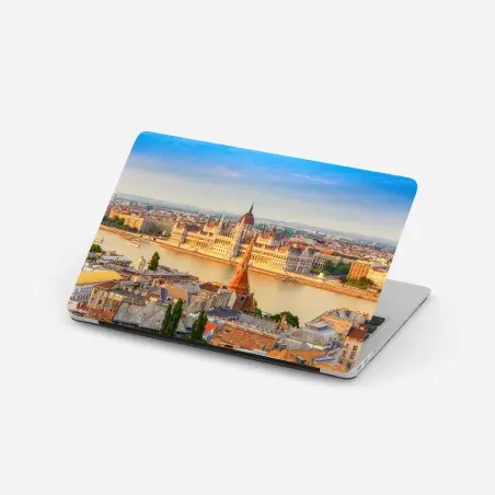 Pegatina para portátil atardecer en el parlamento de Budapest – Pixers®