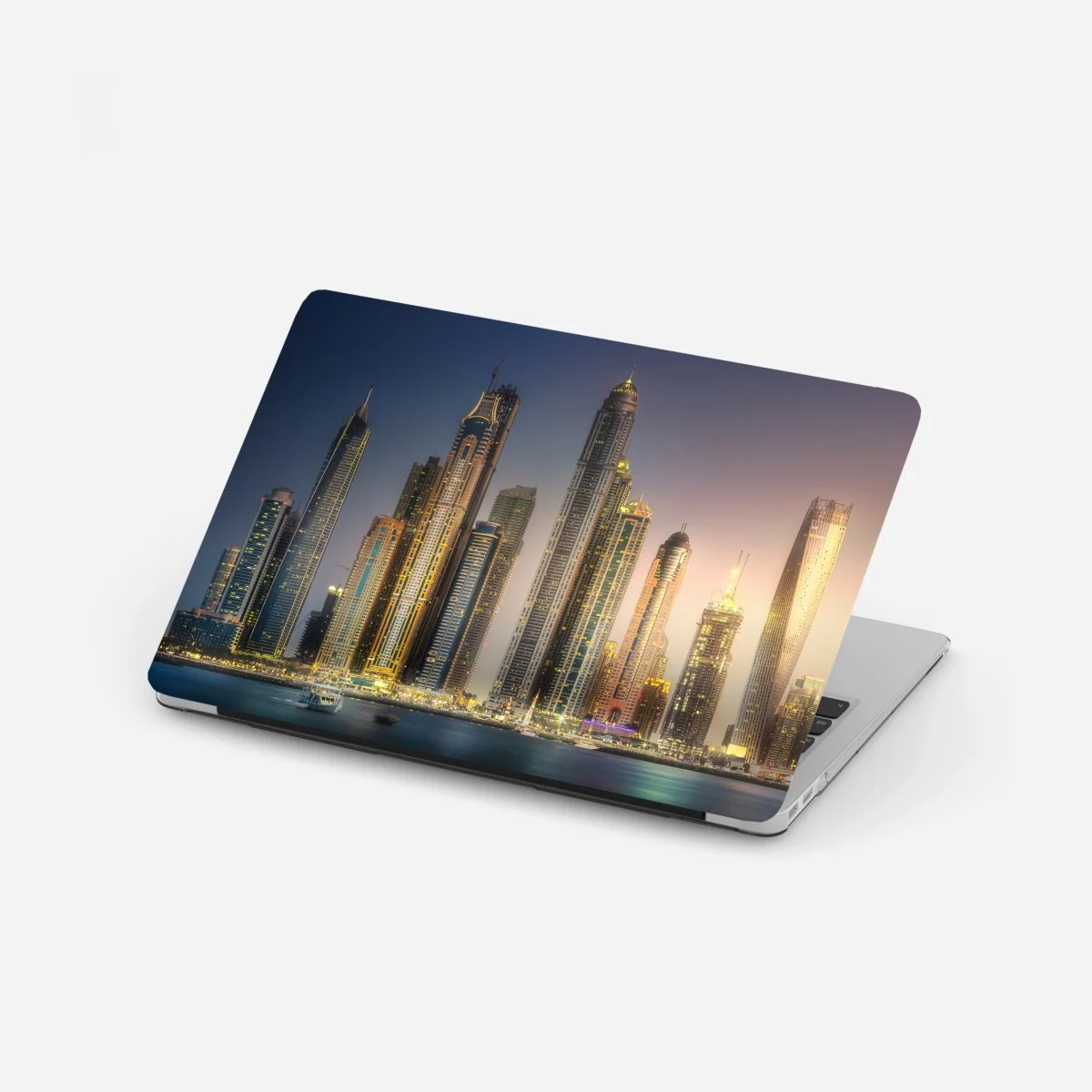 Pegatina para portátil impresionante horizonte de Dubái al atardecer – Pixers® Pegatina para portátil impresionante horizonte de Dubái al atardecer – Pixers®