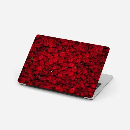 Pegatina para portátil tapiz de rosas rojas – Pixers®