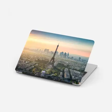 Pegatina para portátil amanecer sobre la Torre Eiffel – Pixers®