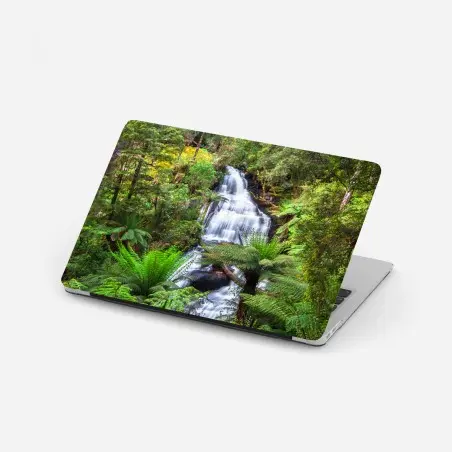 Pegatina para portátil cascada serena en Triplet Falls, Great Otway National Park – Pixers®