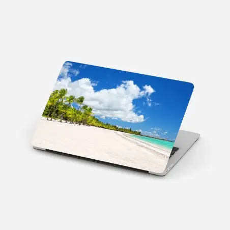 Pegatina para portátil escena de playa tropical en Punta Cana – Pixers®