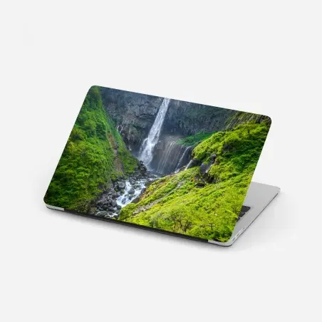 Pegatina para portátil cascada Kegon en Nikko: paisaje junto al lago Chuzenji – Pixers®