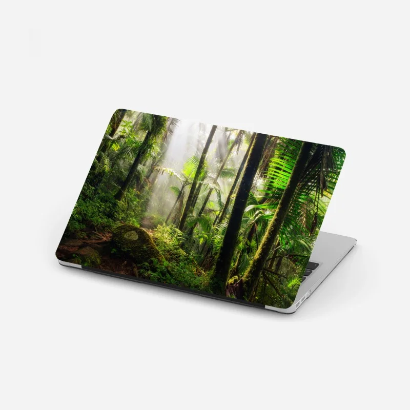 Pegatina para portátil amanecer en la selva tropical