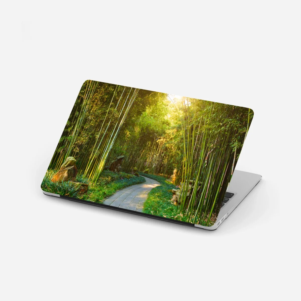 Pegatina para portátil sendero sereno entre bambús al amanecer – Pixers® Pegatina para portátil sendero sereno entre bambús al amanecer – Pixers®