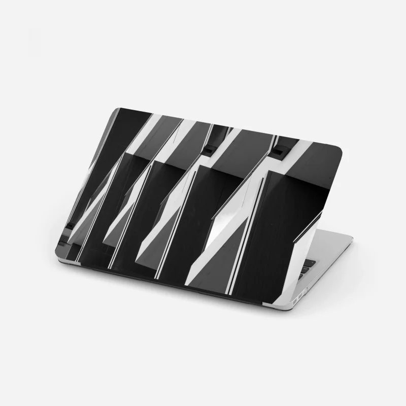 Pegatina para portátil arquitectura minimalista en blanco y negro