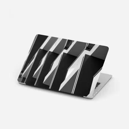 Pegatina para portátil arquitectura minimalista en blanco y negro – Pixers®