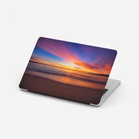 Pegatina para portátil amanecer sobre el mar colores del horizonte – Pixers®
