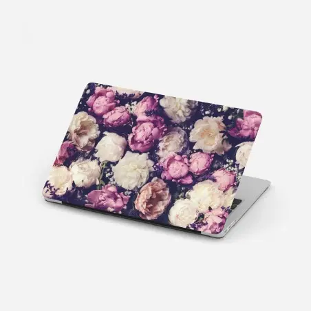 Pegatina para portátil mural floral de peonías en tonos pastel – Pixers®