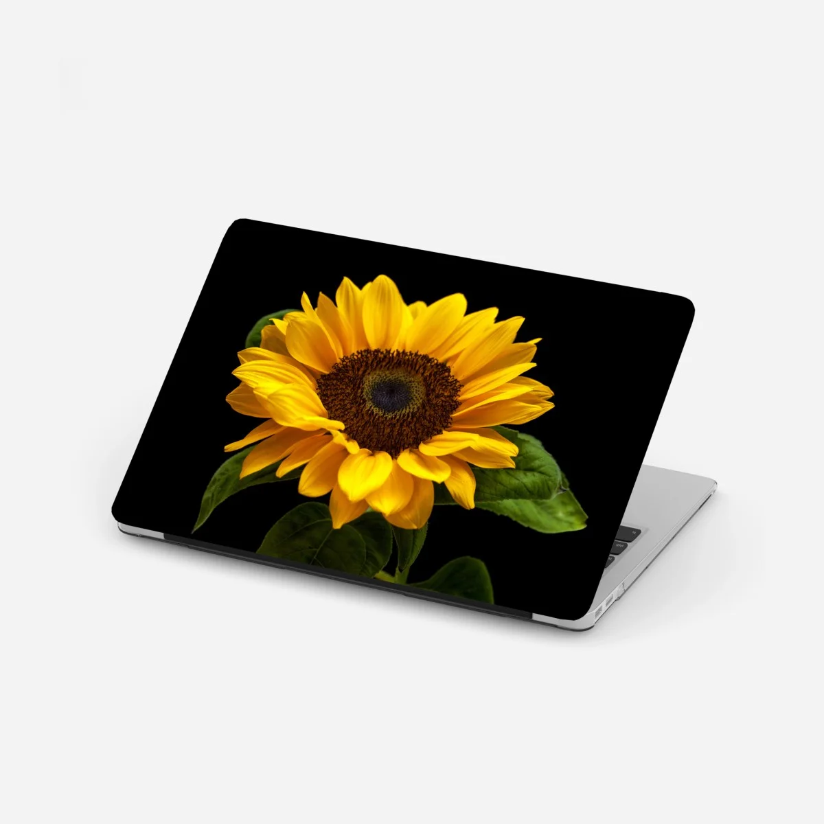 Pegatina para portátil girasol luminoso sobre fondo negro – Pixers® Pegatina para portátil girasol luminoso sobre fondo negro – Pixers®