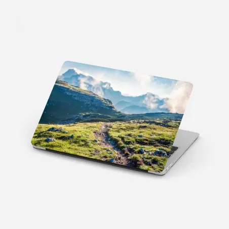 Pegatina para portátil sendero hacia Monte Piana al amanecer en Tre Cime Di Lavaredo – Pixers®