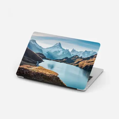 Pegatina para portátil amanecer otoñal en Bachalpsee, Alpes Suizos – Pixers®