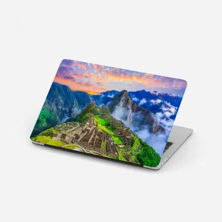 Pegatina para portátil panorama de Machu Picchu al amanecer – Pixers®