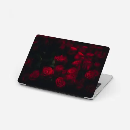 Pegatina para portátil ramillete de rosas rojas en penumbra – Pixers®