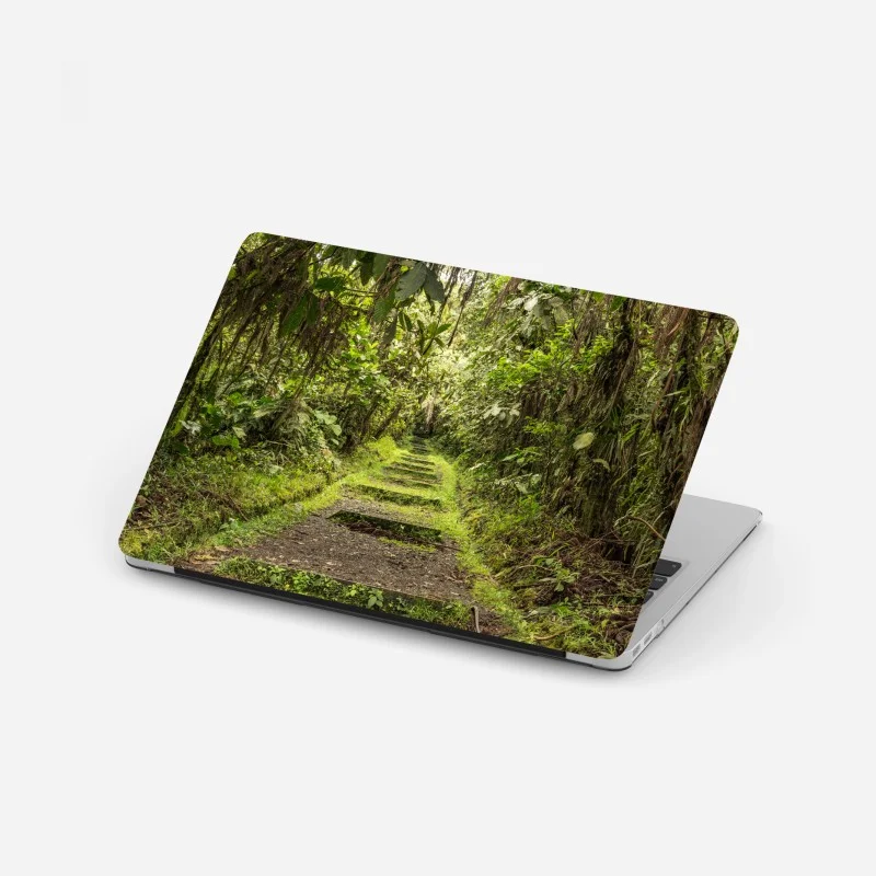 Pegatina para portátil sendero entre la selva tropical