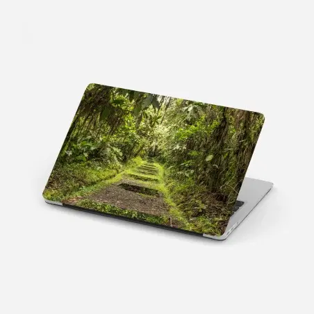 Pegatina para portátil sendero entre la selva tropical – Pixers®