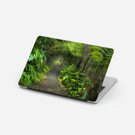 Pegatina para portátil sendero del bosque lluvioso en Kilauea Iki – Pixers®