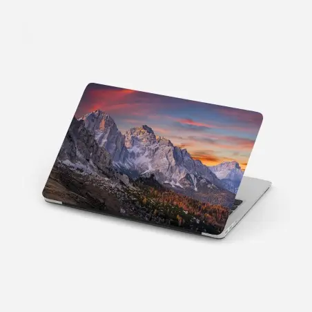Pegatina para portátil amanecer en montañas otoñales – Pixers®
