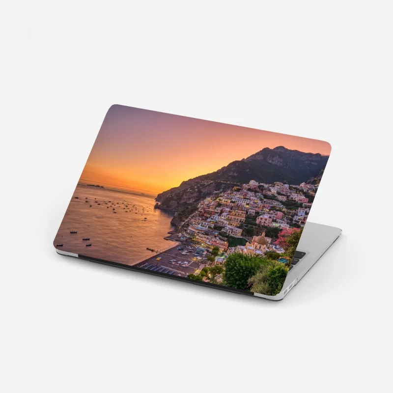 Pegatina para portátil puesta de sol en Positano