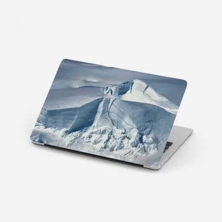 Pegatina para portátil paisaje glacial abstracto en tonos azules y blancos – Pixers®