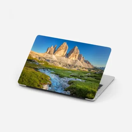 Pegatina para portátil amanecer en Tre Cime di Lavaredo, Dolomitas – Pixers®