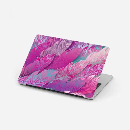 Pegatina para portátil arte de plumas rosa iridiscente – Pixers®