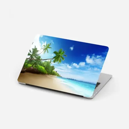 Pegatina para portátil atardecer tropical en Mahé, Seychelles – Pixers®
