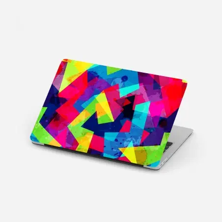 Pegatina para portátil explosión geométrica de color – Pixers®