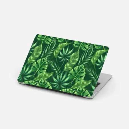 Pegatina para portátil estampado tropical de hojas verdes – Pixers®