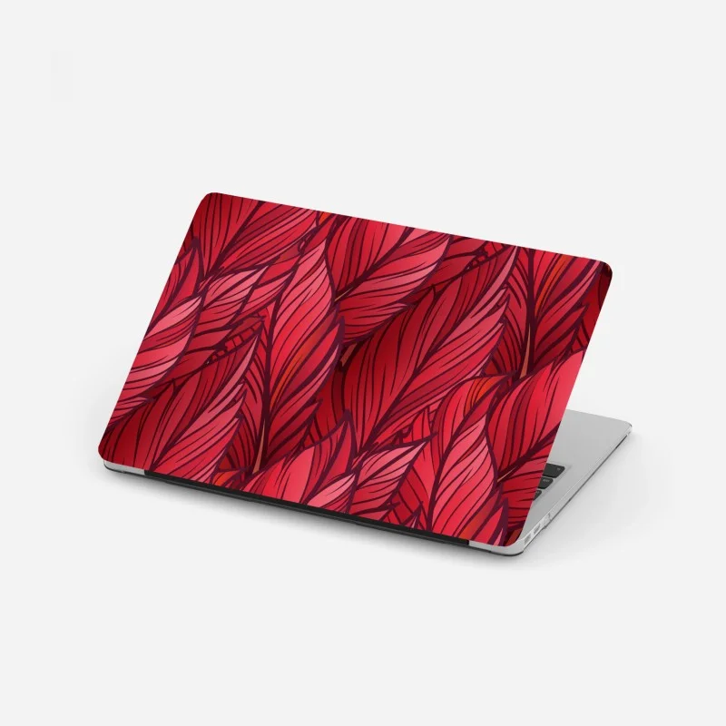 Pegatina para portátil hojas rojas entrelazadas
