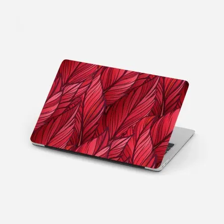Pegatina para portátil hojas rojas entrelazadas – Pixers®