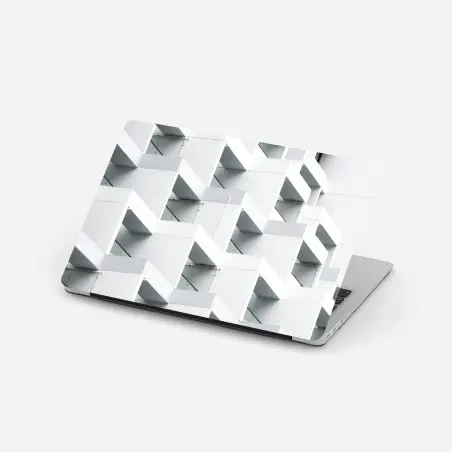 Pegatina para portátil patrón arquitectónico blanco y minimalista – Pixers®